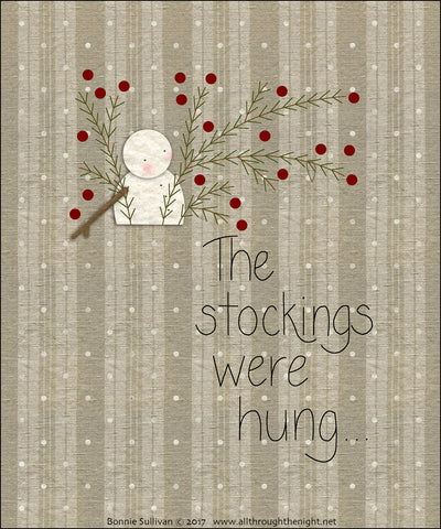 F1714 - The Stockings Were Hung... Preprinted Fabric