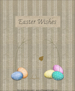 F1724 - Easter Wishes (April) Preprinted Fabric