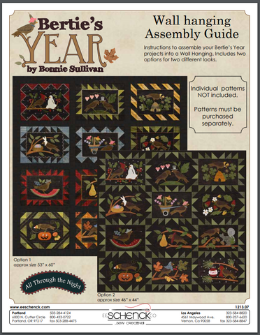 Free Download - Bertie's Year Wall Hanging Assembly Guide