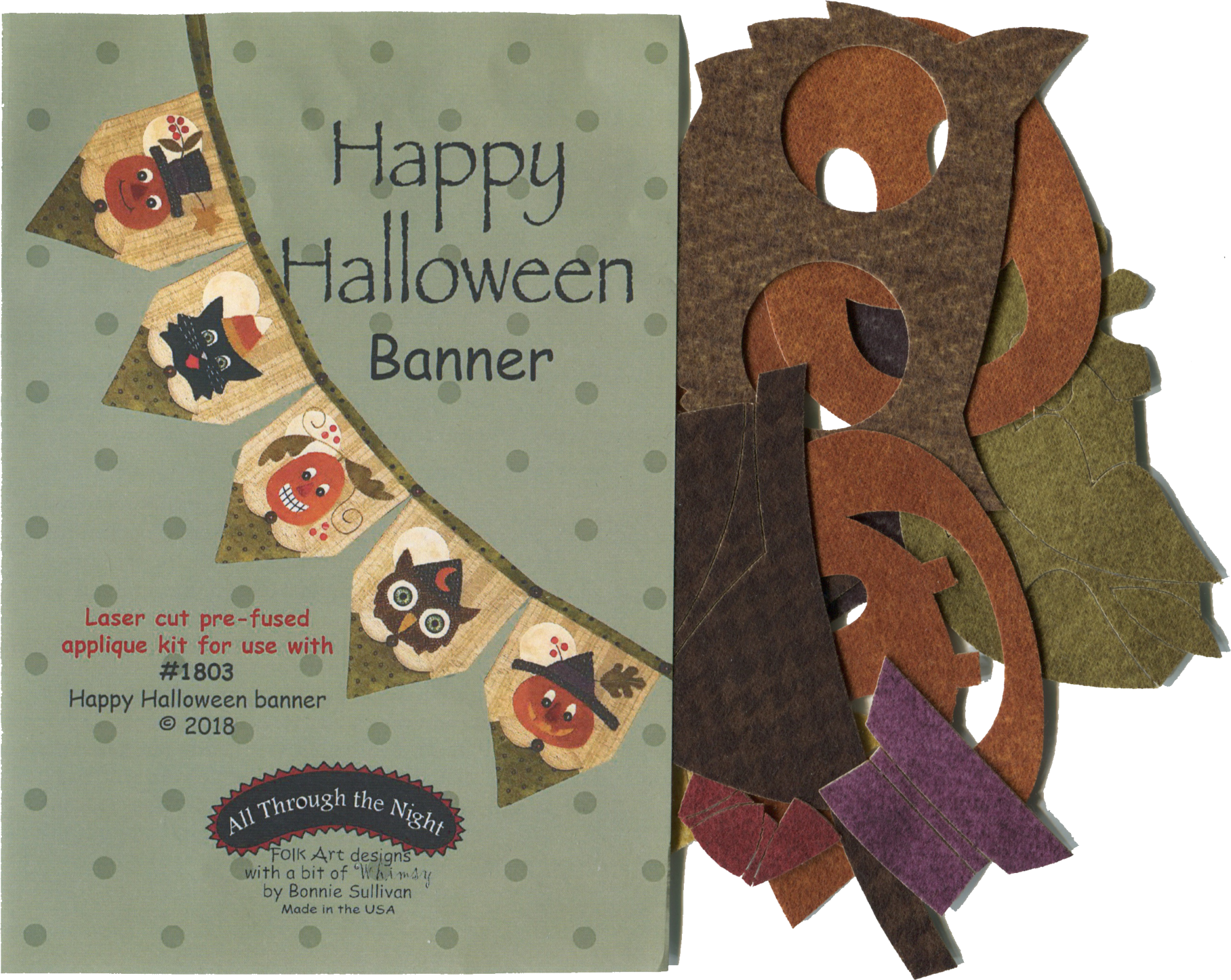 KA1803 - Happy Halloween Banner Applique Pieces
